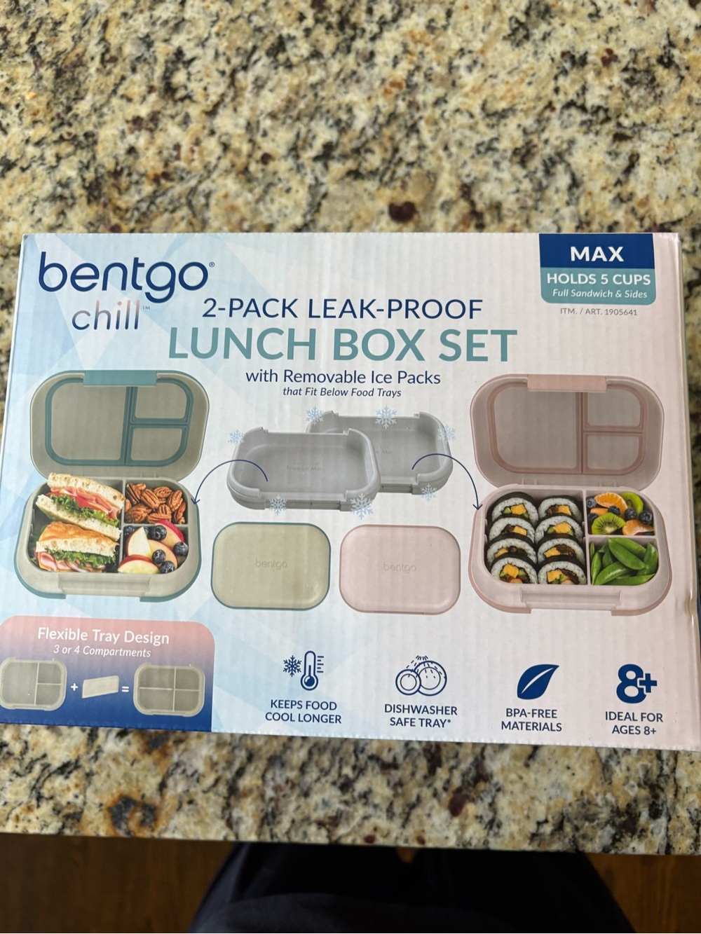 Bentgo Chill 2-Pack Leak-Proof Lunch Box Set - Green & Pink